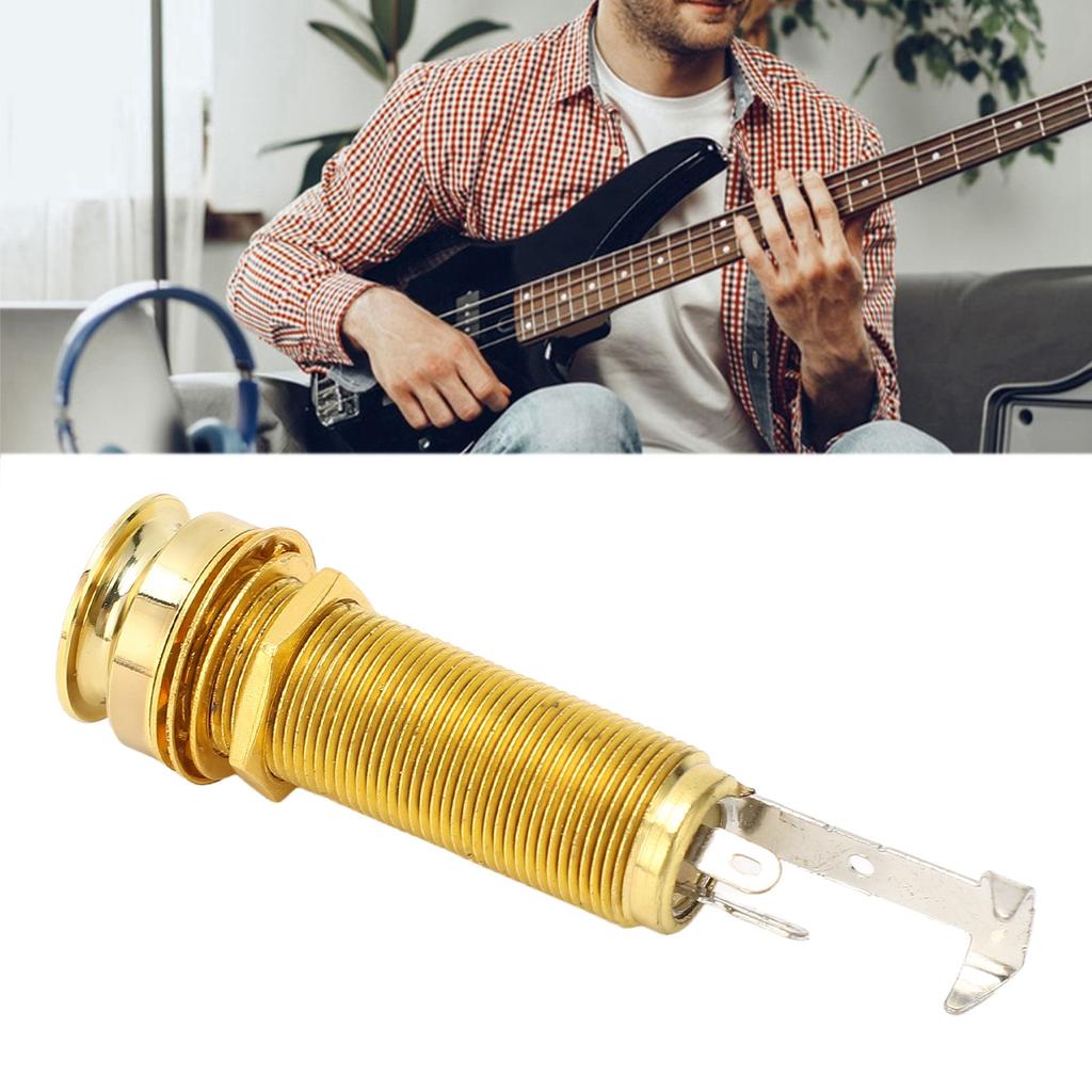 Guitar Bass Barrel   1Celsius4 Inch Reduce Noise Metal Cylinder Output   Socket for Electric Guitars Basses
