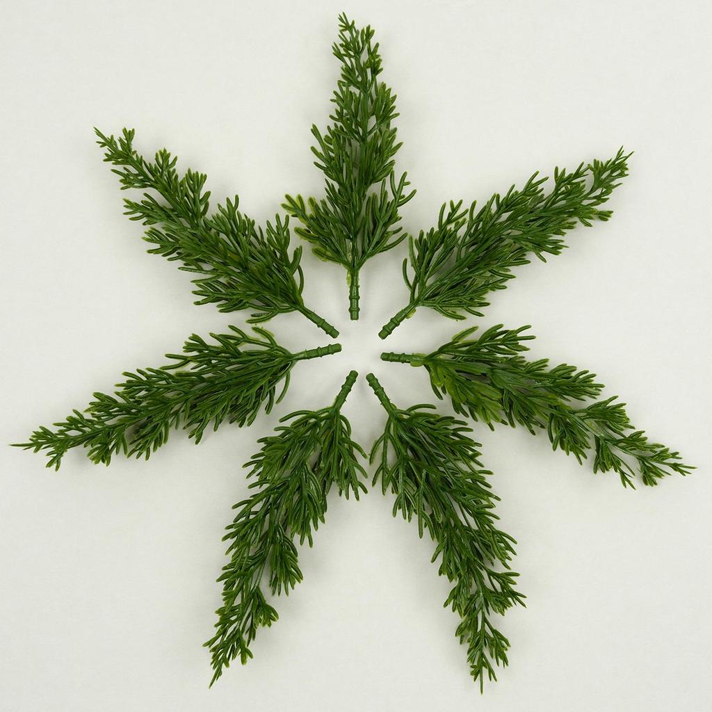 Exquisite DIY Green Pine Cypress Plastic Plant Props for Photography & Jewelry Decoration
