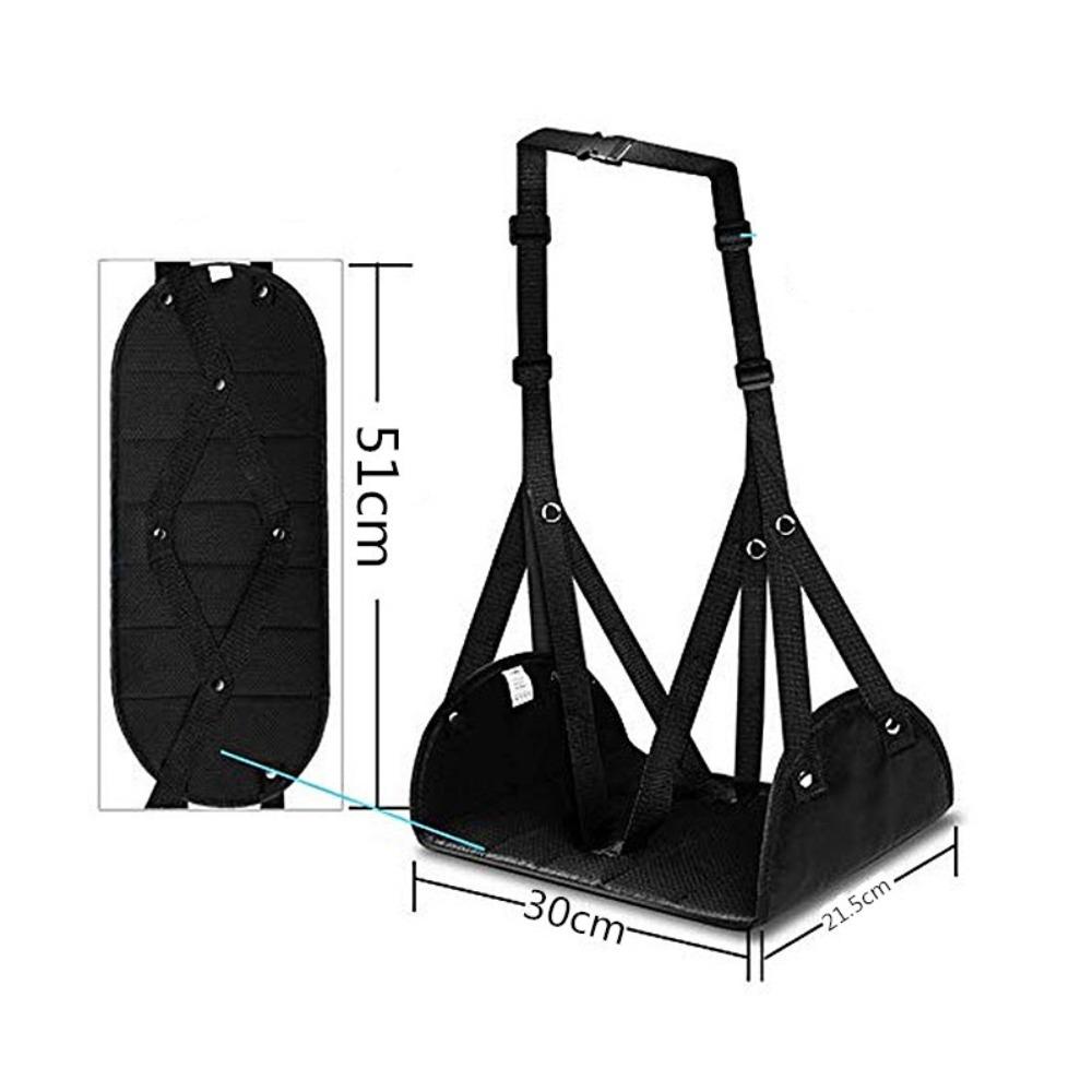 Portable Leg Hammock Adjustable Office Pain Relief Flight Airplane Footrest Foldable
