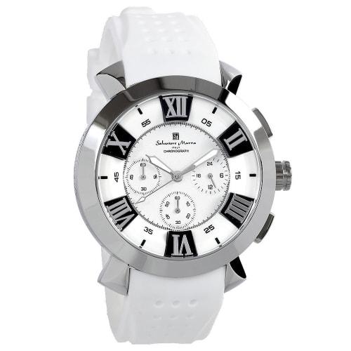 

Salvatore Marra Italian Brand Watch with 3D Indices, SM14102 (White)