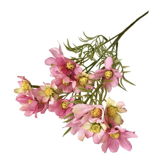 

Artificial Spring Flowers, Realistic Faux Wildflowers with Stem, Colorful Floral Bouquet for Vase, Indoor Table Decor, Wedding Centerpiece рожевий
