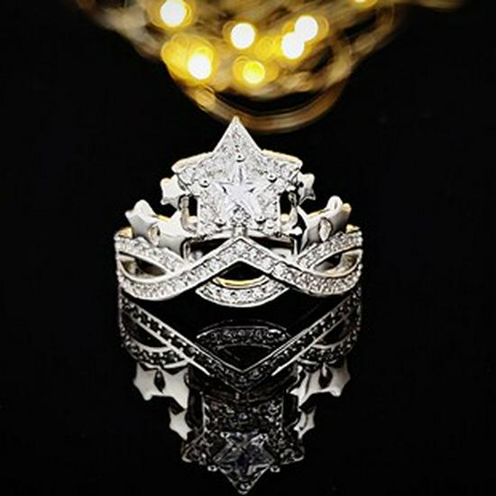 European & American Style Hip Hop Zircon Fashion Ring - Exaggerated Personality Design, Model R6444.