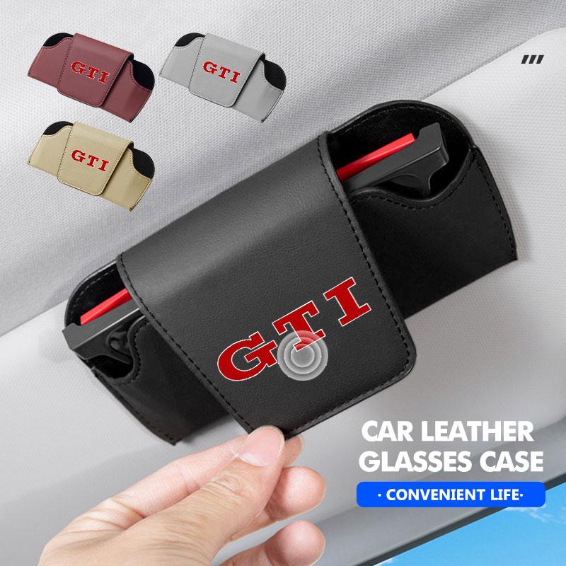For Volkswagen VW Car Sun Visor Eyeglass Storage Box Glasses Protective Case WW38 Golf 4 5 6 7 GTI Tiguan Passat B5 B6 B7 CC Jetta