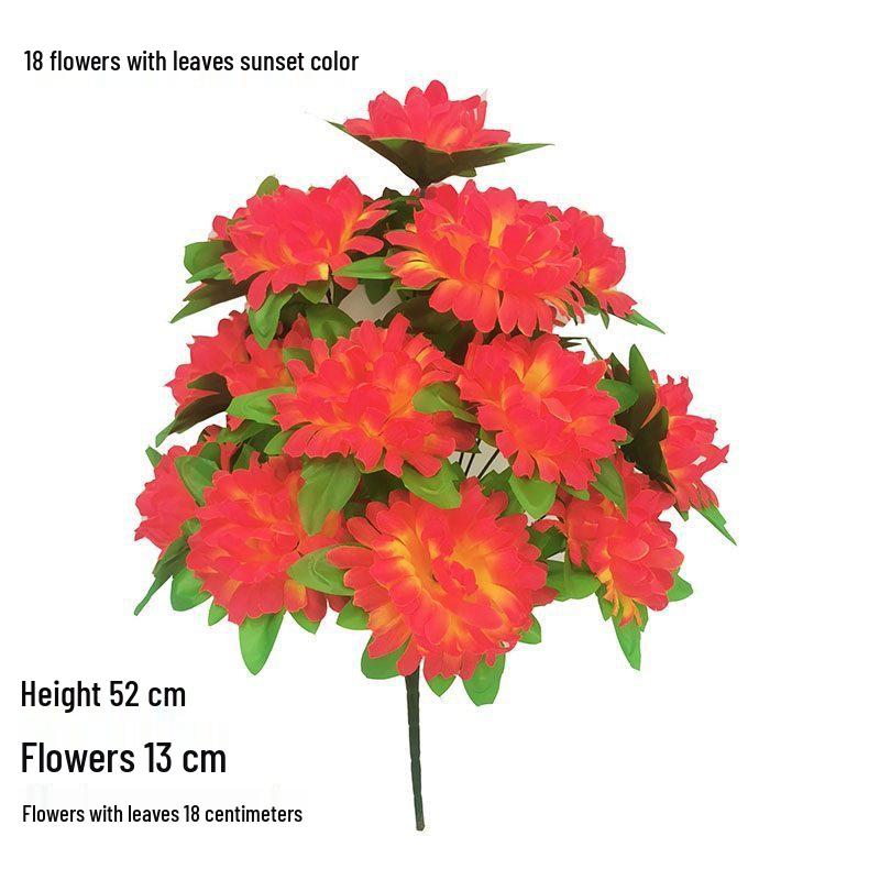 Chrysanthemum Silk Flowers for Qingming Festival Grave Offerings