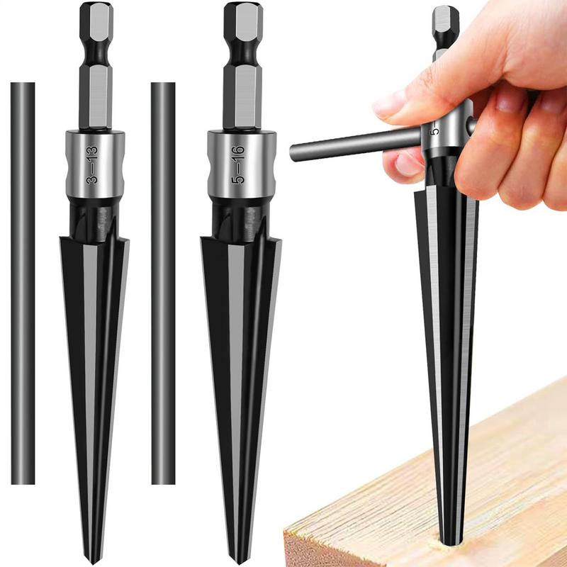 5-16mm 3-13mm Tapered 6 Flute Hole Reamer Hex Shank T Handle Tapered Reamer Tool for Wood Plastic