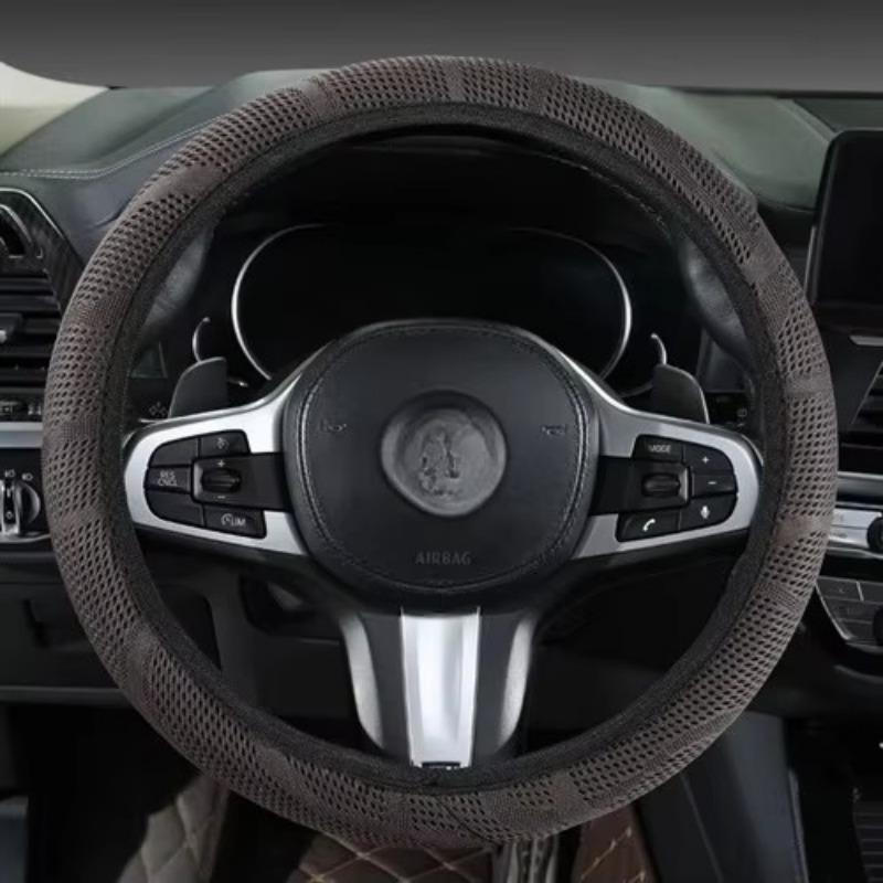 Car steering wheel handlebar cover without inner ring, sweat-absorbing ice silk wear-resistant suede ultra-thin protective cover