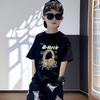 Boys Pure Cotton Short Sleeve T Shirt Stylish Round Neck Tee For Big Kids Casual Trendy Top