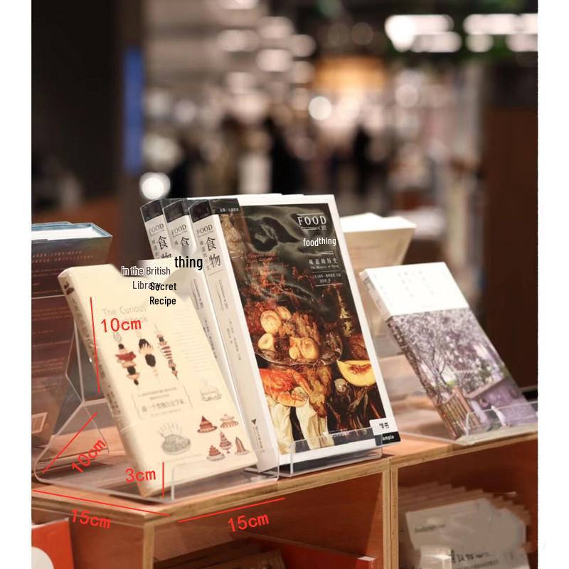 Acrylic Bookends and Stand for Books, Booklets, Records, and Displays
