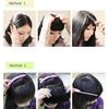 Pretty Women Girl Clip pe partea din față cu breton drept extensie de păr