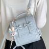 Schoolbag Foreign Style Retro College Backpack Bag Women's 1011 Spring New Niche Bow Backpack Portable Student Schoolbag