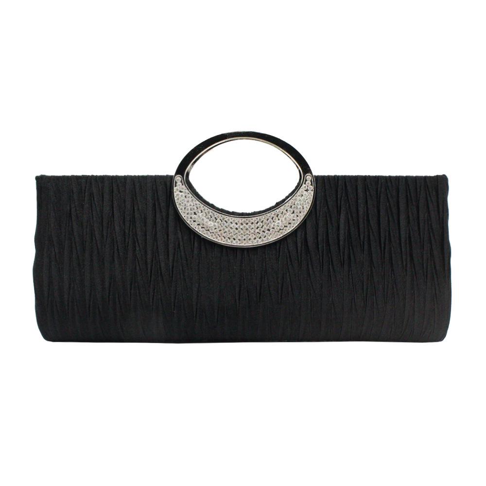 Classic Rhinestone Pleated Evening Bag for Women