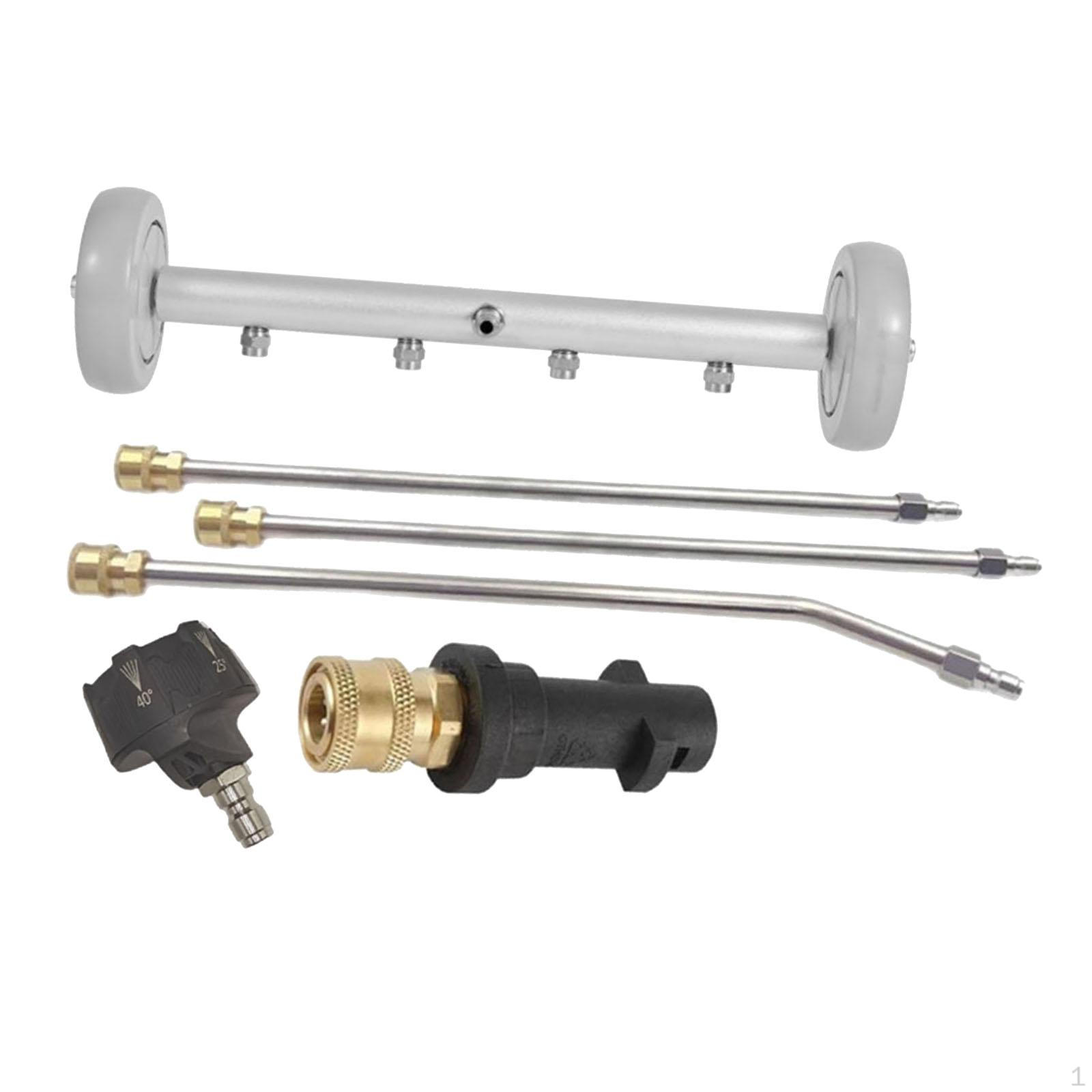 

High-pressure Cleaning Kit for Car Chassis, Driveway Accessories Gray Wheels