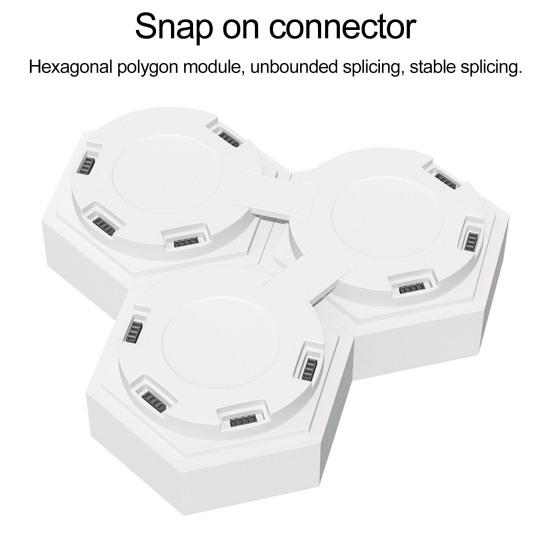 1 Set Hexagonal High Brightness Stepless Wall Lamp Dimming Multiple Lighting Modes Touch