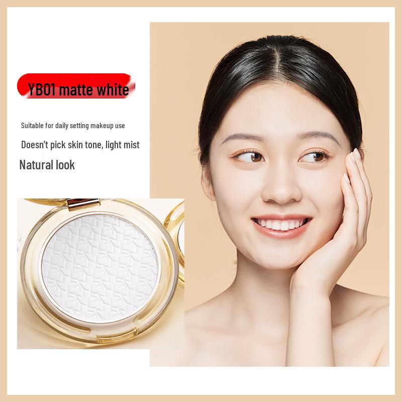 MYG Golden Oil-Control Setting Powder with Lambskin Puff: Solid Highlighter & Honey Loose Powder, Oil-Absorbing, Non-Water-Absorbing.