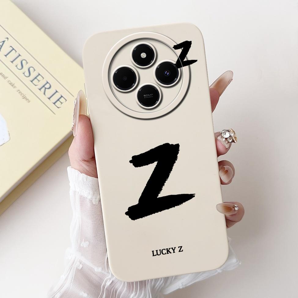 Cover For Redmi 14C 14R Case Simple Fashion A-Z Letter Pattern Design Silicon Shockproof Funda For Xiaomi Poco C75 4G Back Cover