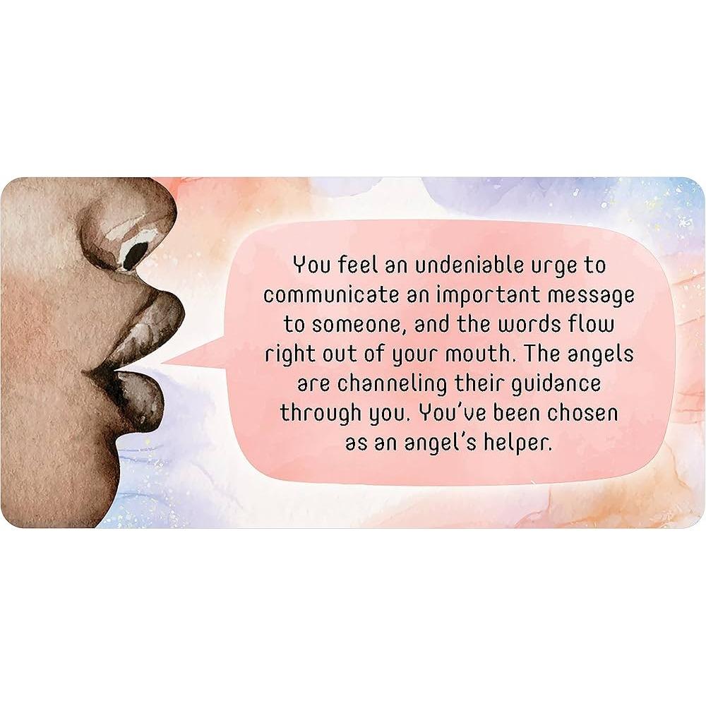 40 Message Cards Angel Connections 10.5*6cm Present Visual Images of An Angel Sign with Messages To Receive Angel’s Blessing