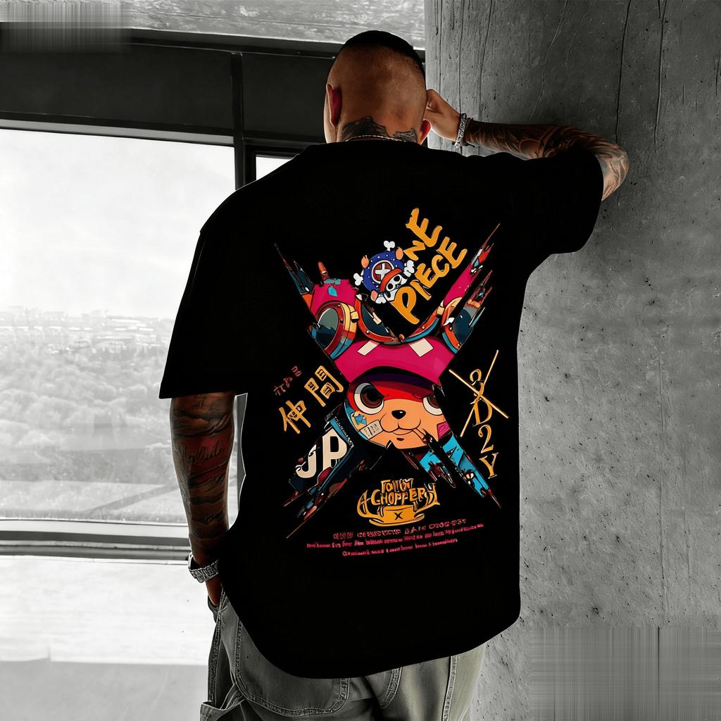 New Chopper T Shirt Men Women Cotton Short Sleeve Tee Summer Cartoon Graphic Streetwear Casual Top Oversized Y2k