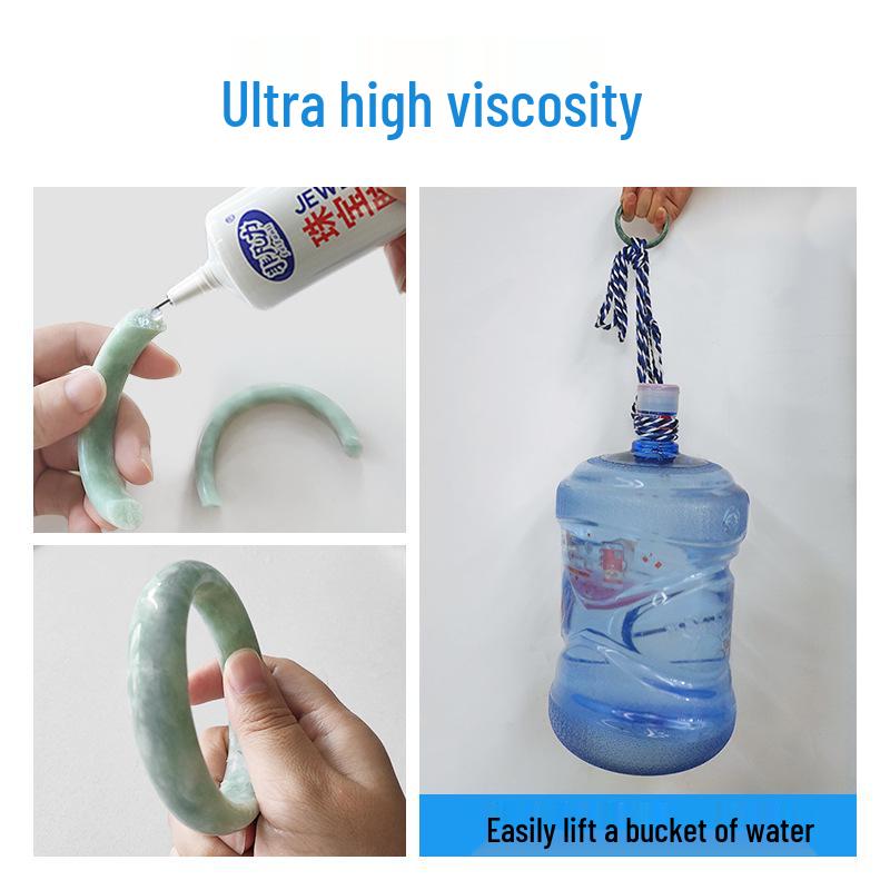 Jadeklister: Klar, spårlös lim för ringar, smycken, pärlor, örhängen, bärnsten och vax.