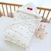 95*95cm  Newborn Swaddle Blanket Thick Cotton Cartoon Winter Baby Wrap for Delivery Room Outdoor Soft Infant Carrying Wrap Gift