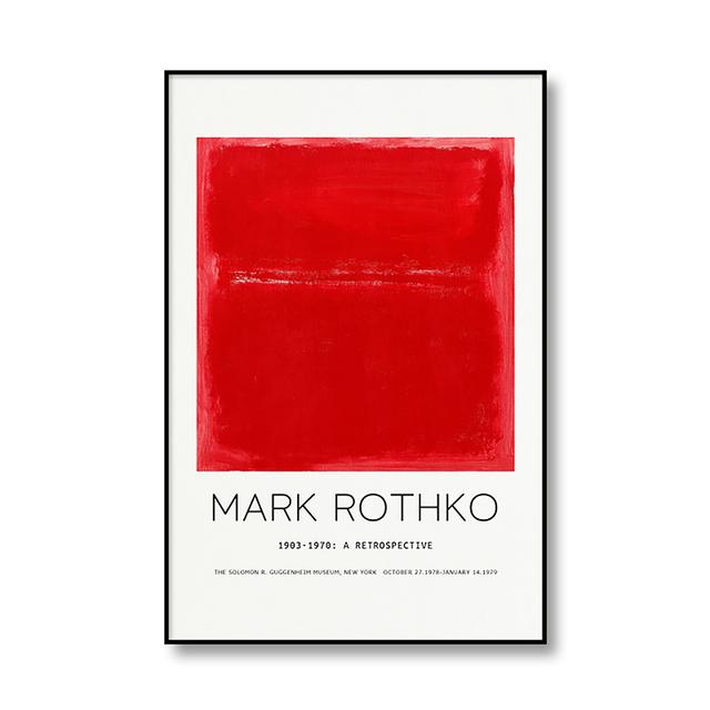 Peinture sur toile de marque abstraite classique Mark Rothko, affiche et impression murale, tableau décoratif, décoration de maison moderne pour salon