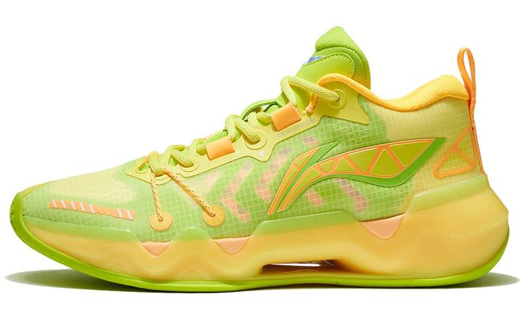Li Ning Liren 2 Low Basketball Shoes Men s Low Top Fluorescent Yellow/Fluorescent Alpha Hydroxy Acids Green ABAS039-2 42