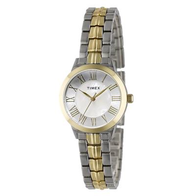 TIMEX Main Street Montre Quartz 3 ATM Étanche Minéral Argentée, Mouvement, Résistance, Verre, Cadran, TW2Y38300, Femme [Authentique]
