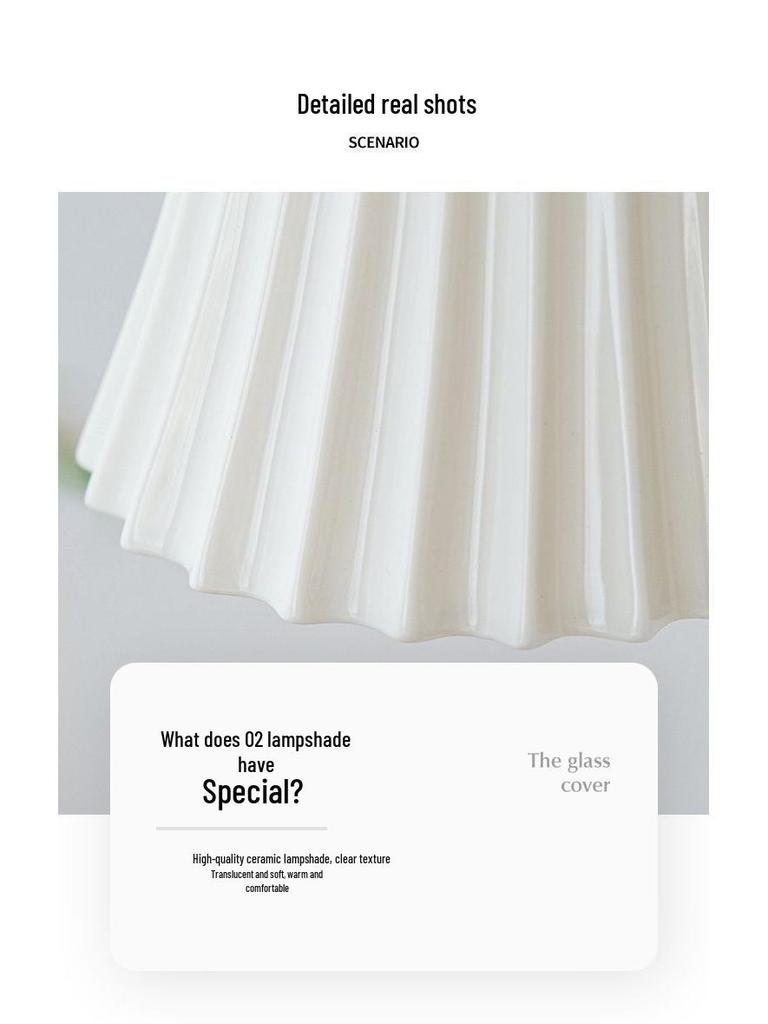 Used Modern Minimalist Ceramic Pendant Light for Entryway, Dining Room, Bar, Balcony, or Bedside - Small Size, French-American Style