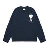 Womens Oversized Crewneck Knit Sweater With Heart Print Streetwear Long Sleeve Cotton Top 2025
