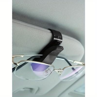 1pc Black Rotating Car Sun Visor Sunglasses Clip