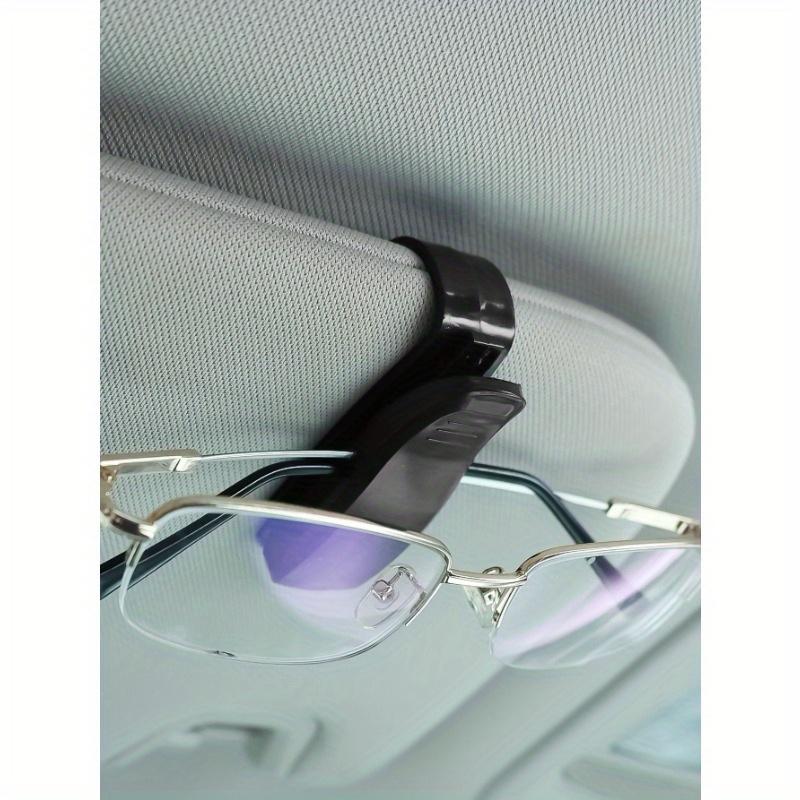 1pc Black Rotating Car Sun Visor Sunglasses Clip