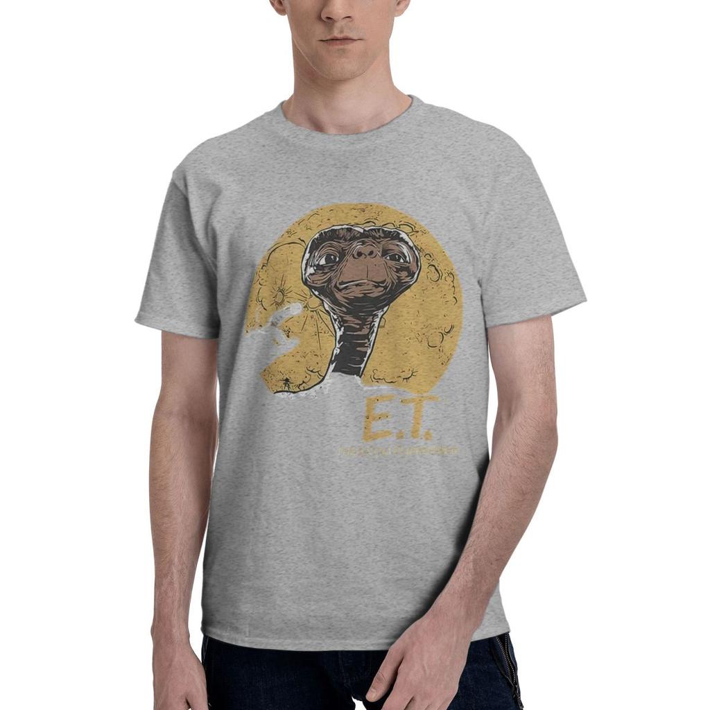 ET The ExtraTerrestrial Moon Frame 100 Cotton Casual Breathable Confortable Tops Funny Mens TShirts Mens Shirt