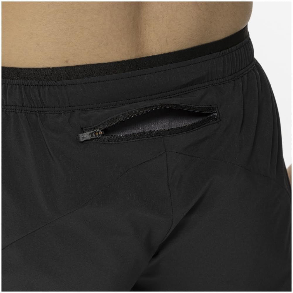 Mizuno Running Wear Dry Stretch Reflective Black Pants, Sweat-Absorbent, Quick-Drying, Stretch, Print, J2MBB005, Men's,