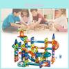 Magnetische Bausteine Spielzeug für Kinder mit farbenfroher Szenenbahn und DIY Spaß