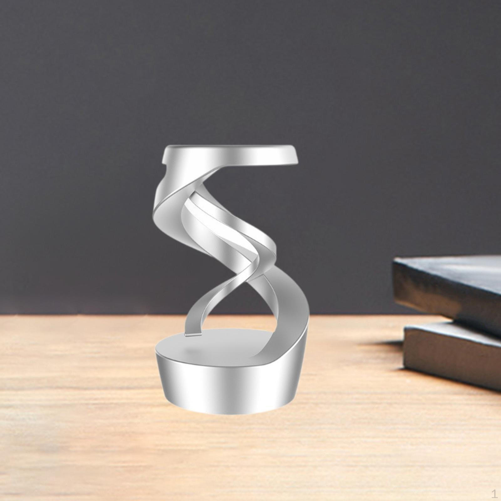 

Кинетическая настольная игрушка поплавок гироскоп украшение для подарка алюминиевый сплав левитирующий шар серебряный