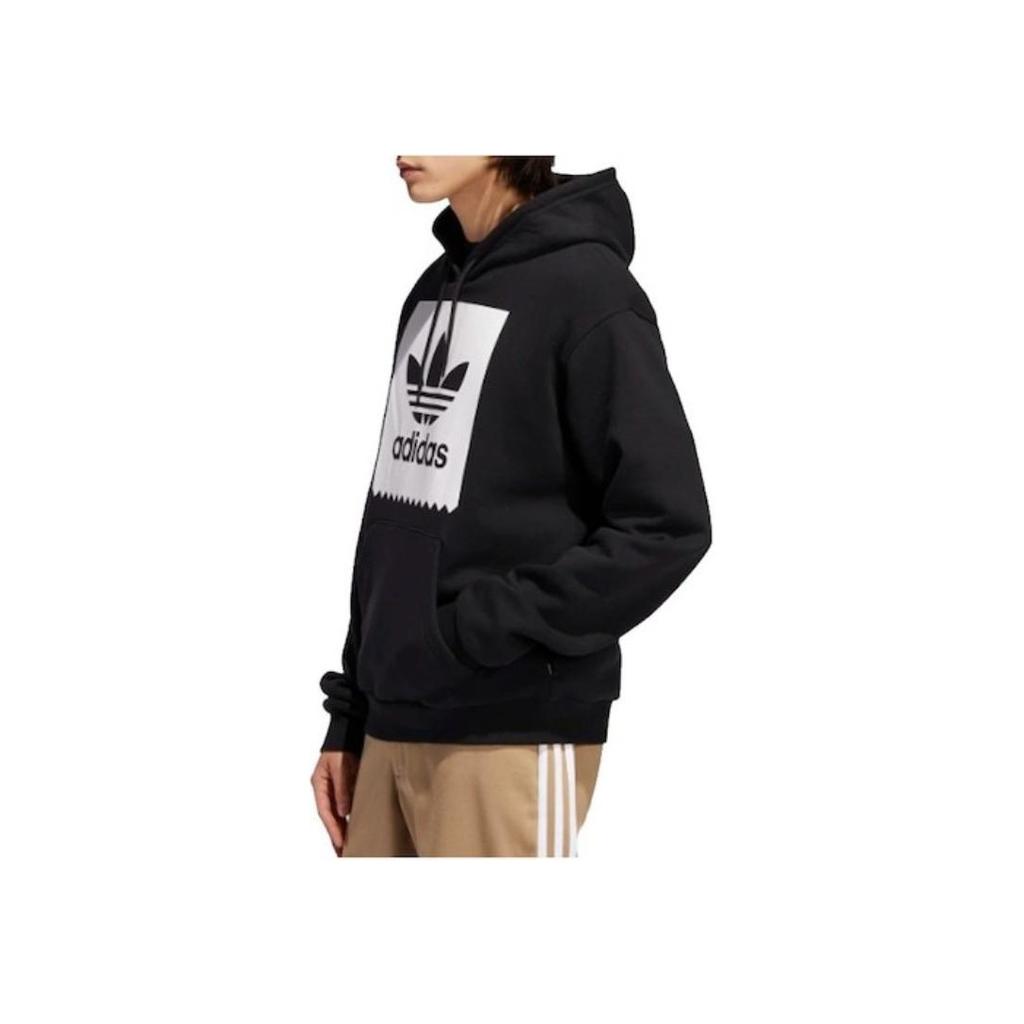 Adidas Originals Off Court Popover Hoodie mit Trefoil-Logo und Kordelzug Herren Tops Schwarz EC7323