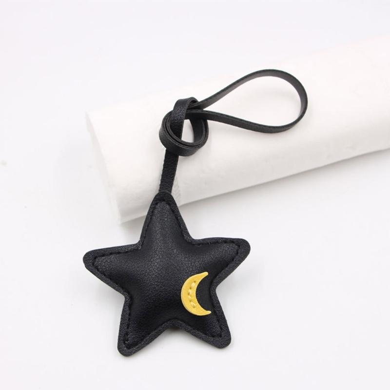 Innovative Star Shaped Keychain Lightweight PU Bag Pendant Stylish Bag Charm for Modern Lifestyle Home and Car Decors
