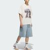 adidas Originals Retro Top Ss25 Serie Basket Mesh Logo Lettera Maglietta Manica Corta Larga Top Unisex KF0721