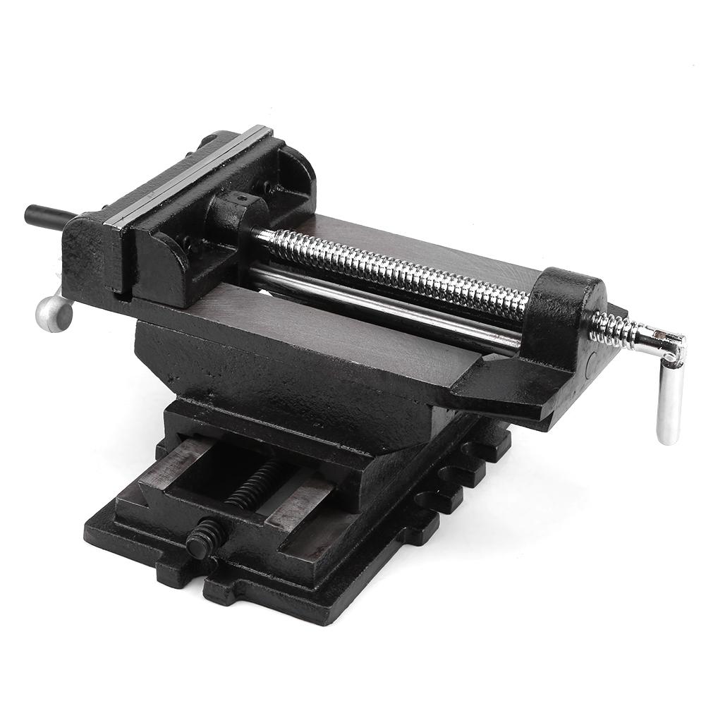 6inches Cross Slide Drill Press Vise Metal Milling Vice Holder Clamping Bench Mount