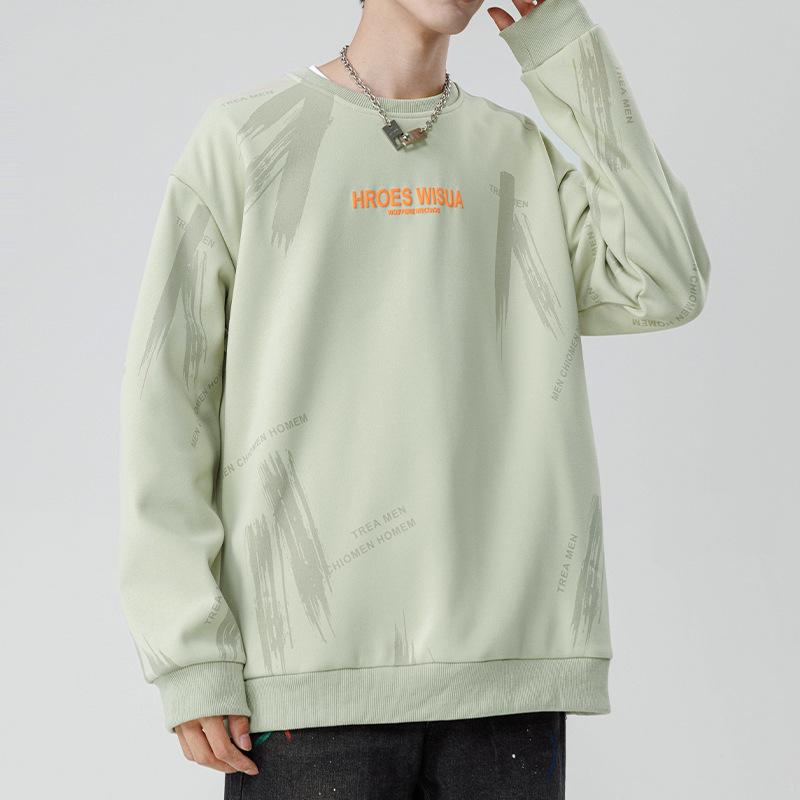 Японская трендовая толстовка с длинным рукавом и круглым вырезом для мужчин — фото 5