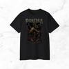 Pantera Vintage Jeździec Byka Bawełniana Czarna Koszulka Unisex dla Dorosłych