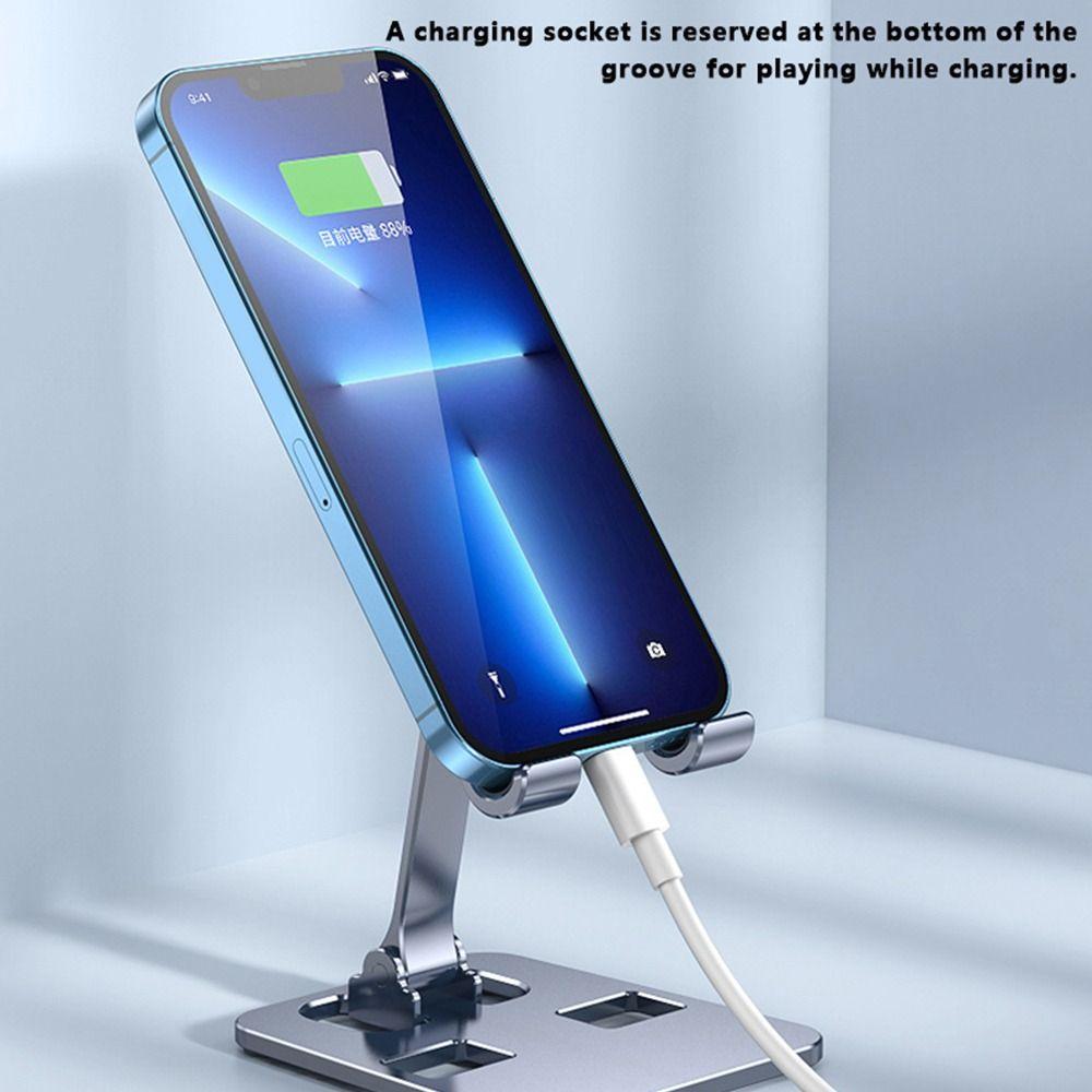 Foldable Mobile Phone Stand Aluminum Alloy Cell Phone Bracket Tablet Holder Desktop Use