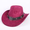 Popular European and American Classic Suede Western Cowboy Hat Men's and Women's Fashion LO Style Peach Heart Cowboy Hat