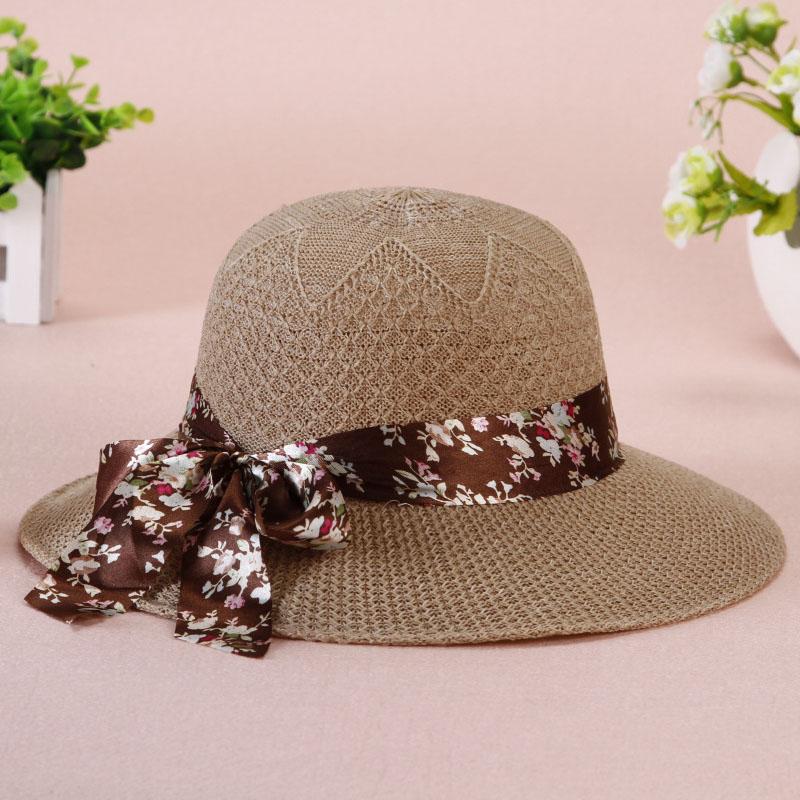 Women Sunscreen Big Brim Straw Hats Summer Foldable Panama Hat Girl Outdoor Beach Visor Sun Cap Female Portable Travel Caps