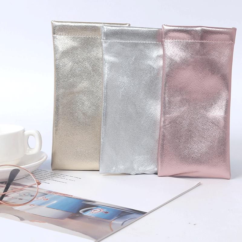 Fashion Pu Leather Sunglasses Bags Portable Soft Coins Lipsticks Storage Case Pouch High-Grade Waterproof Eyewear Mini Bag