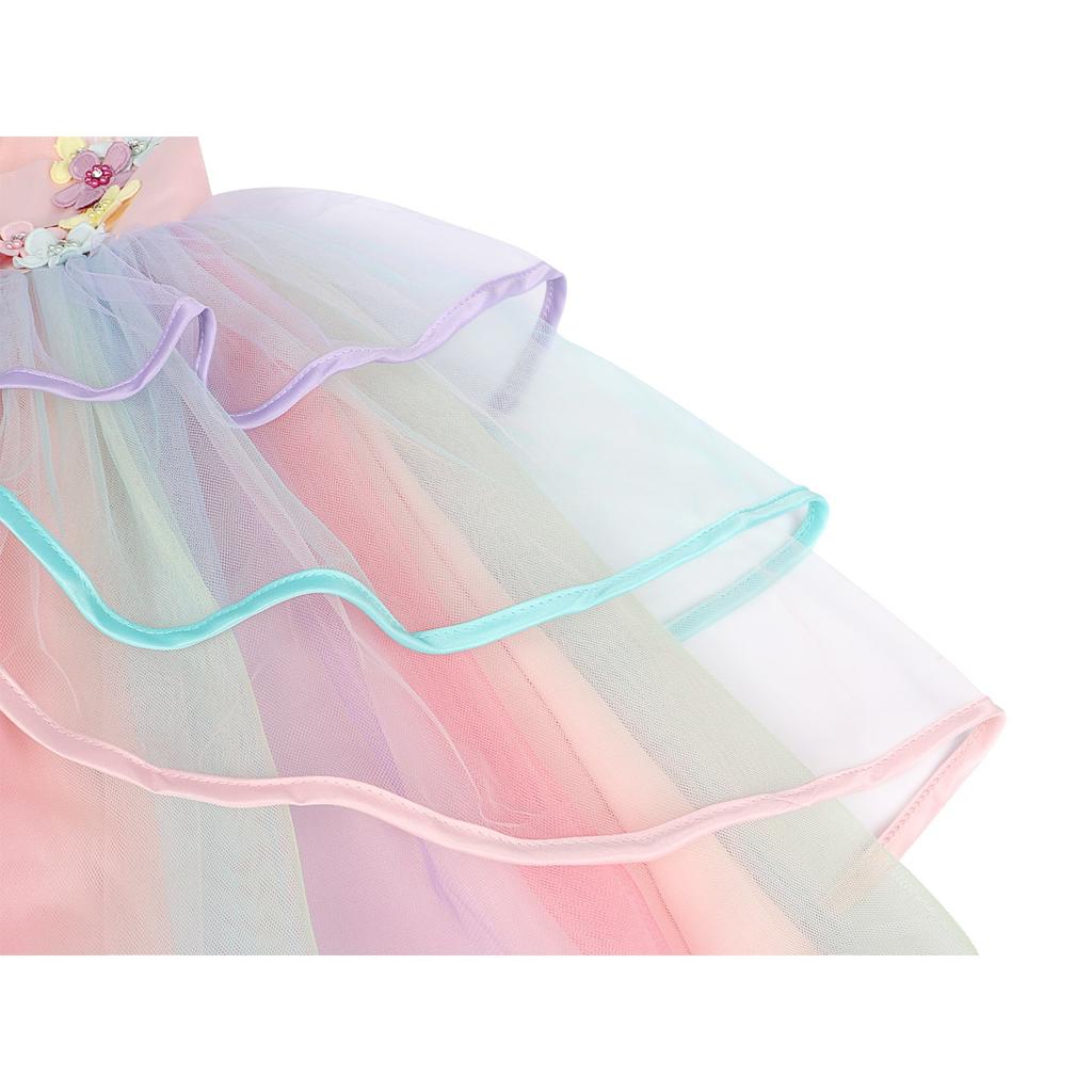 Unicorn Costume for Kids 8-10 Years 140cm Halloween Carnival Christmas Easter Children's Day Valentine's Day Pink Party Outfit Rochie Unicorn