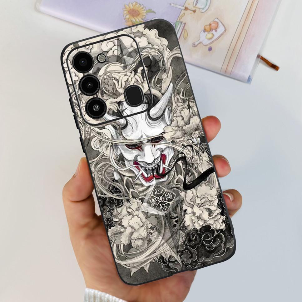 For Tecno Spark GO 2022 Case KG5 Soft Silicone Cute Cat Phone Cover For Tecno SparkGO 2022 6.52" Luxury Love Flower Cases Funda