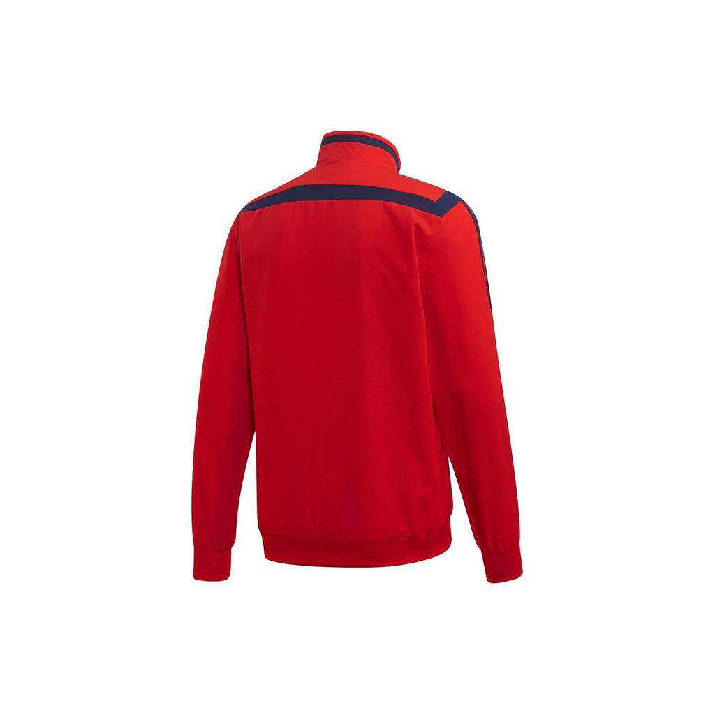 Adidas Logo Retro Sports Stand Collar Jacket Printed Waterproof Breathable Quick-Dry Jacket Men Jacket Red EH5729