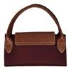 Longchamp Le Pliage Original Series Embossed Logo Nylon Canvas And Leather Dumpling Tote Bag Small Women Tote Bags Brown 1621089P87