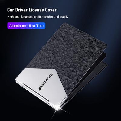 KMLC3 Car Driver License Holder Aluminum Thin ID Card Cover Tire Valve Cap For Mercedes Benz AMG GLE GLS CLA CLE GLC CLS GLA W223