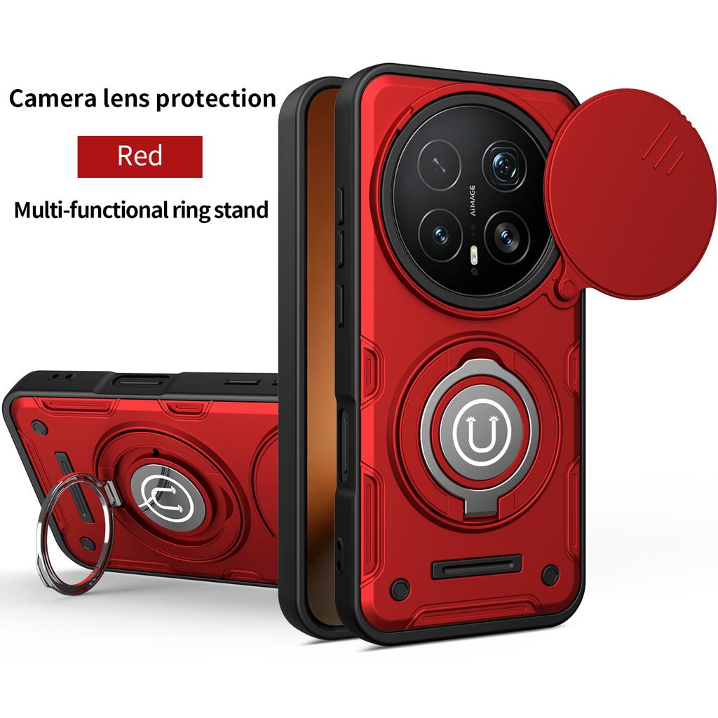 Sturzsichere Panzer-Stoßfeste Hülle Fundas Für Honor Magic 7Pro 8 Pro Schiebe-Kameraobjektivschutz Metallringhalter Handyhülle